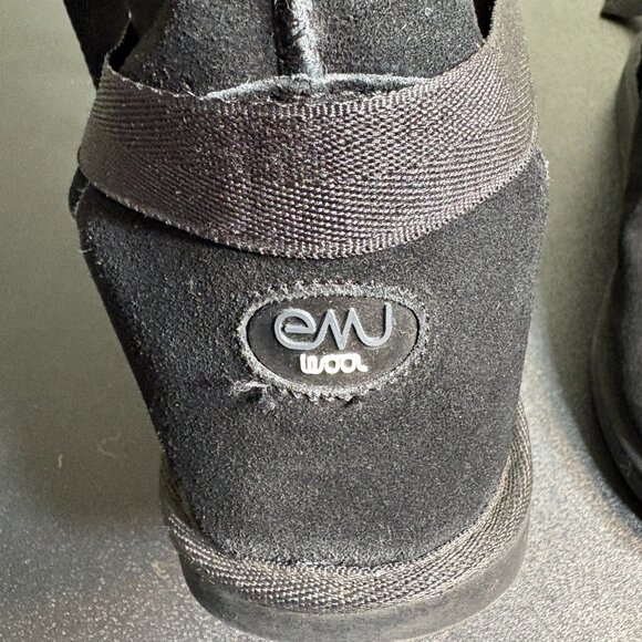 Black EMU Australia Merino Wool Lined Ribbon Boot sz 8 - Picture 5 of 9